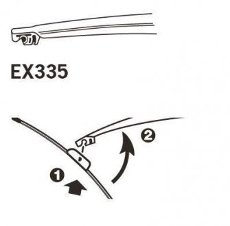 Exact Fit 330 мм, щітка склоочисника Trico EX335 (фото 1)