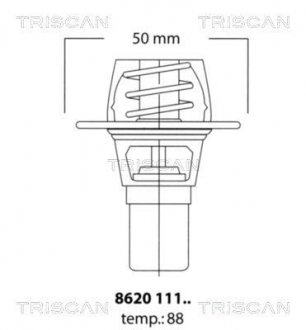 Термостат системи охолодження TRISCAN 8620 11191 (фото 1)