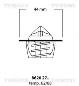 Термостат системи охолодження TRISCAN 8620 2782 (фото 1)