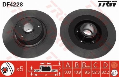 Диск гальмівний TRW DF4228 (фото 1)