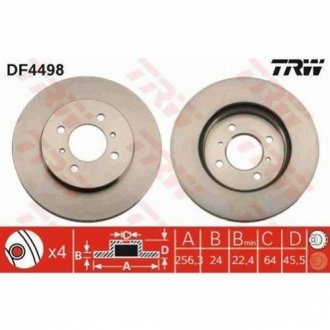 Диск тормозной TRW DF4498 (фото 1)