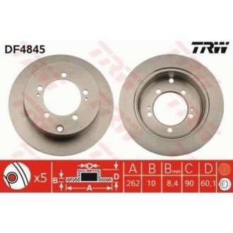 Гальмівний диск TRW DF4845 (фото 1)