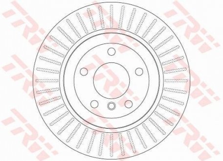 Диск тормозной (1 шт.) BMW 5(E60) "R D=320mm "05-10 TRW DF6299 (фото 1)