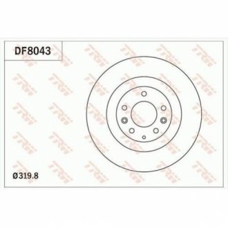 Гальмівний диск TRW DF8043 (фото 1)