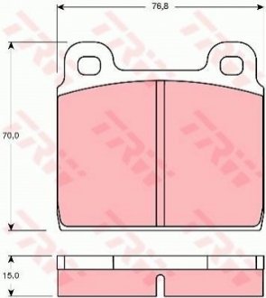 Гальмівні колодки, дискові TRW GDB100 (фото 1)