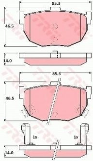 Гальмівні колодки, дискові TRW GDB1010 (фото 1)