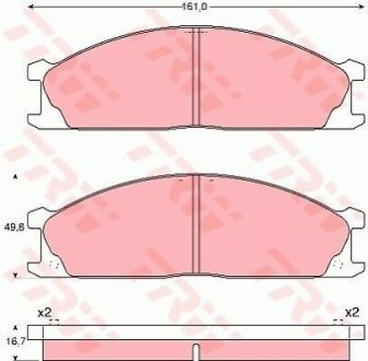 Гальмівні колодки, дискові TRW GDB1017 (фото 1)