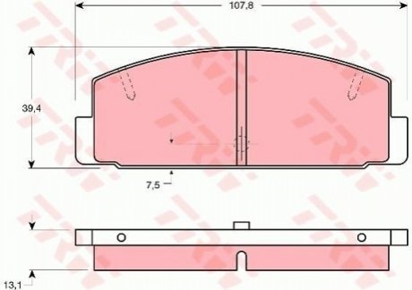 Гальмівні колодки, дискові TRW GDB1027 (фото 1)