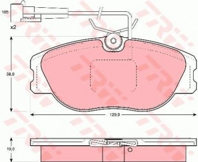 Гальмівні колодки, дискові TRW GDB1058 (фото 1)