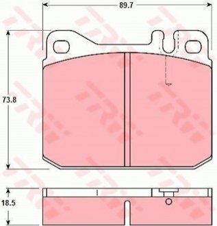 Гальмівні колодки, дискові TRW GDB1103 (фото 1)