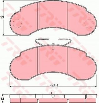 Гальмівні колодки, дискові TRW GDB1114 (фото 1)