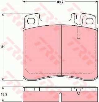 Гальмівні колодки, дискові TRW GDB1122 (фото 1)