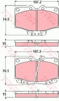 Гальмівні колодки, дискові TRW GDB1133 (фото 1)