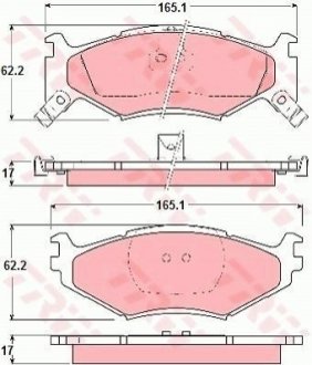 Гальмівні колодки, дискові TRW GDB1157 (фото 1)