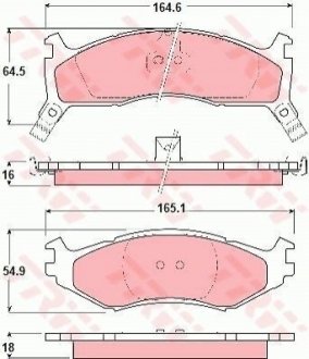 Гальмівні колодки, дискові TRW GDB1158 (фото 1)