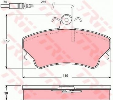 Гальмівні колодки, дискові TRW GDB1203 (фото 1)