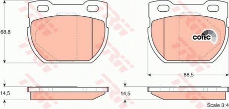 Гальмівні колодки, дискові TRW GDB1209 (фото 1)