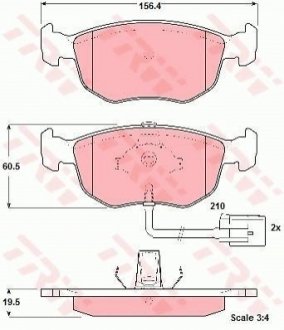 Гальмівні колодки, дискові TRW GDB1213 (фото 1)