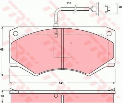 Гальмівні колодки, дискові TRW GDB1248 (фото 1)