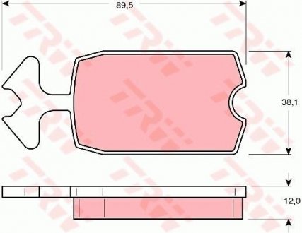 Гальмівні колодки, дискове гальмо (набір) TRW GDB127 (фото 1)