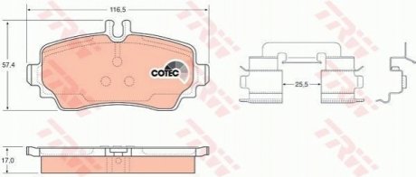 Колодки тормозные TRW GDB1293 (фото 1)