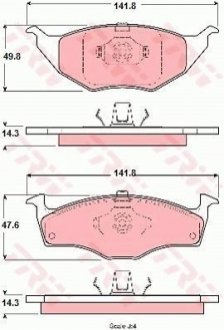 Гальмівні колодки, дискові TRW GDB1375 (фото 1)