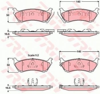 Гальмівні колодки, дискові TRW GDB1379 (фото 1)