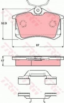 Колодки тормозные AUDI/CITROEN/FORD/SEAT/SKODA/PEUGEOT/VW \\R \\>>07 TRW GDB1416 (фото 1)