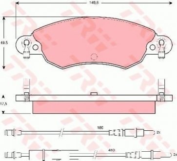 Гальмівні колодки, дискові TRW GDB1447 (фото 1)