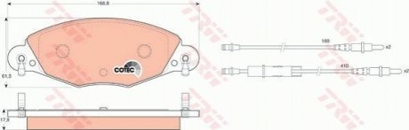 Гальмівні колодки, дискові TRW GDB1449 (фото 1)