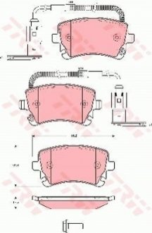 Гальмівні колодки, дискові TRW GDB1508 (фото 1)