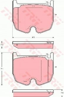 Гальмівні колодки, дискові TRW GDB1541 (фото 1)