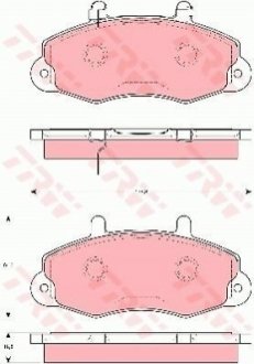 Гальмівні колодки, дискові TRW GDB1572 (фото 1)