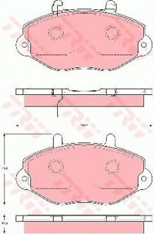 Гальмівні колодки, дискове гальмо (набір) TRW GDB1573 (фото 1)