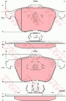 Гальмівні колодки, дискові TRW GDB1576 (фото 1)