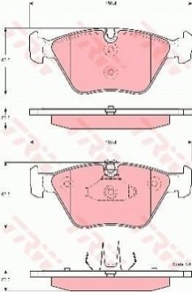 Комплект тормозных колодок, дисковый тормоз TRW GDB1577 (фото 1)