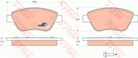 Колодки тормозные Fiat Doblo 01--> TRW GDB1579 (фото 1)