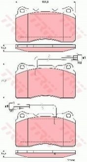 Гальмівні колодки, дискові TRW GDB1603 (фото 1)