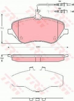 Гальмівні колодки, дискові TRW GDB1663 (фото 1)