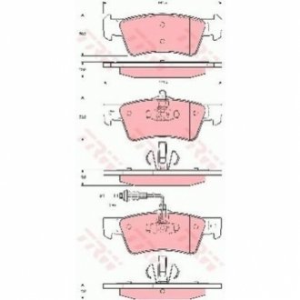 Гальмівні колодки, дискові TRW GDB1671 (фото 1)