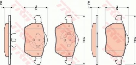 Гальмівні колодки, дискові TRW GDB1717 (фото 1)