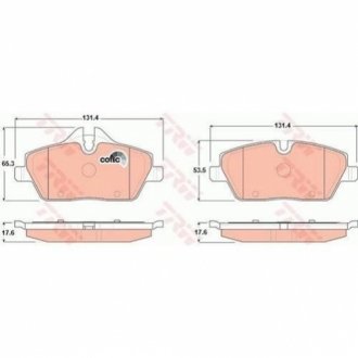 Колодки тормозные TRW GDB1729 (фото 1)