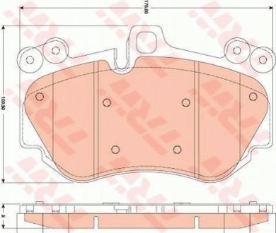 Колодки тормозные PORSCHE Caenne 3 TRW GDB1764 (фото 1)