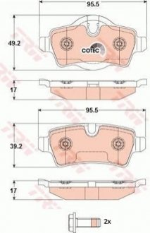 Колодки тормозные MINI "R "07>> TRW GDB1766 (фото 1)