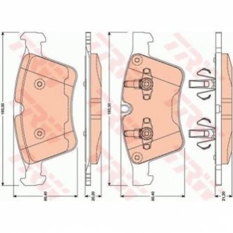 Гальмівні колодки, дискові TRW GDB1797 (фото 1)