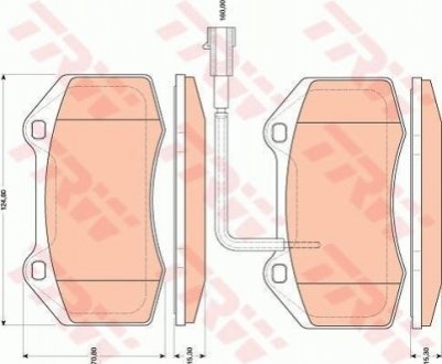 Гальмівні колодки, дискові TRW GDB1812 (фото 1)