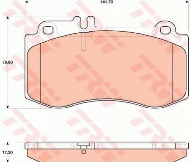 Колодки тормозные MERCEDES W212 E500 "F "09>> TRW GDB1822 (фото 1)