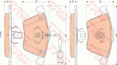 Гальмівні колодки, дискові TRW GDB1832 (фото 1)