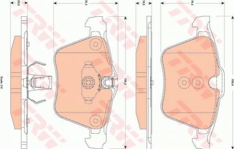 Гальмівні колодки, дискові TRW GDB1835 (фото 1)