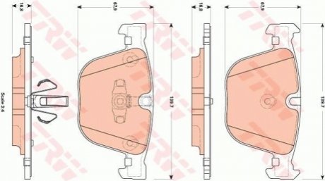 Гальмівні колодки, дискові TRW GDB1857 (фото 1)